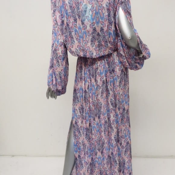 Melissa Odabash Maxi Dress Alison Feather Print - Picture 3 of 5